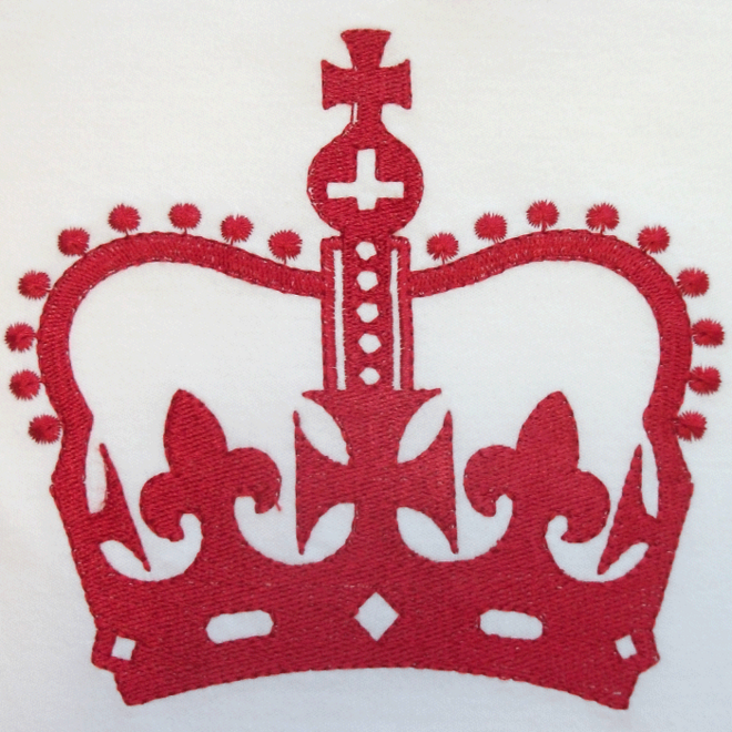 Red Crown Baby Onesie