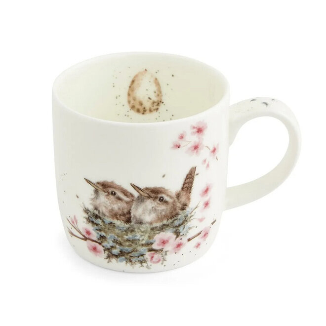'Feather Your Nest' Wren Small Mug