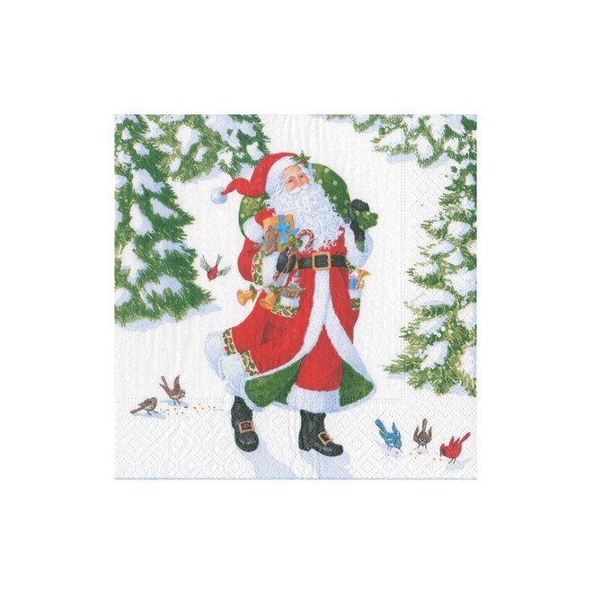 Woodland Santa Paper Cocktail Napkins