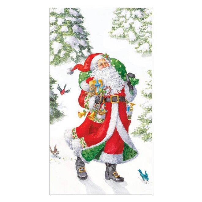 Woodland Santa Paper Hostess Napkins