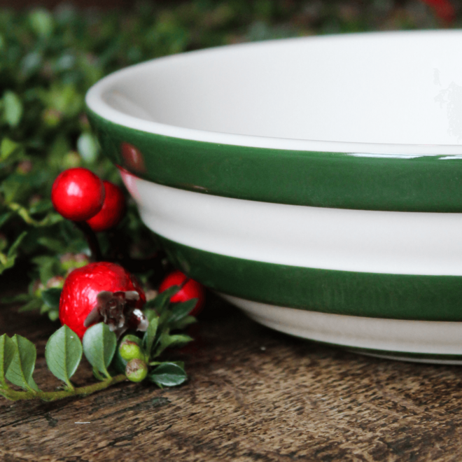 Adder Green Cornishware Cereal Bowl