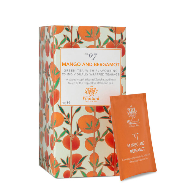 Whittard of Chelsea Tea Discoveries Mango & Bergamot Green 25s