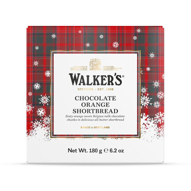 Walkers Milk Chocolate Orange Shortbread Carton 180g