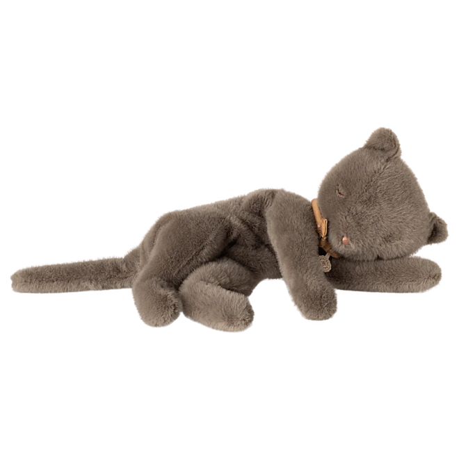 Sleeping Kitten Plush, Medium - Grey