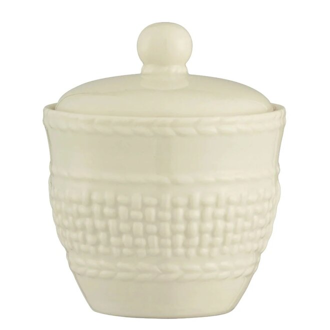Belleek Galway Weave Sugar Bowl
