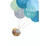 Baby Boy Bear with Balloons New Baby Card