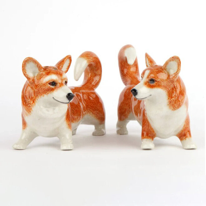 Quail Corgi Salt & Pepper Set