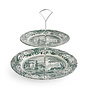 Green Italian 2 Tier Cake Stand
