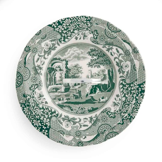 Green Italian 2 Tier Cake Stand