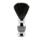 Edwin Jagger Grey & Chrome Shaving Brush (Black Synthetic)