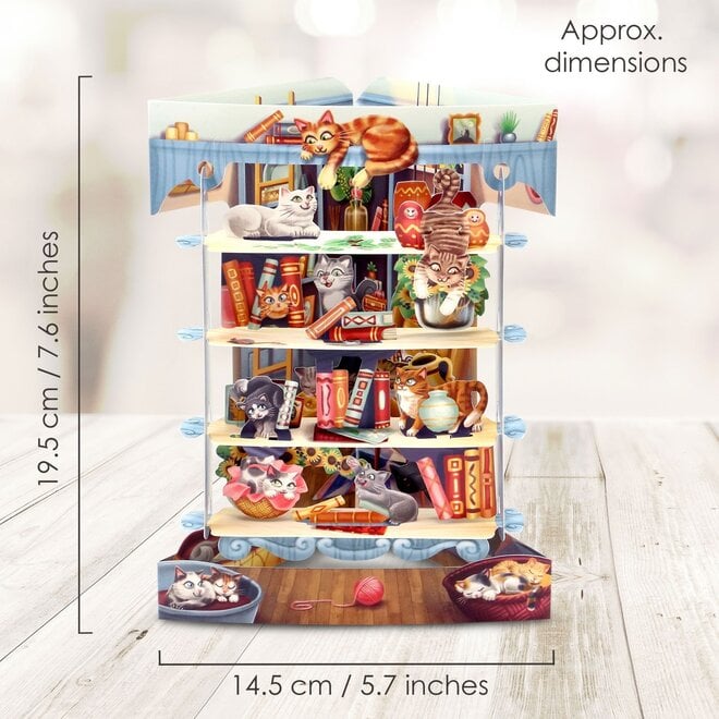 Cats in the Library Swing Card