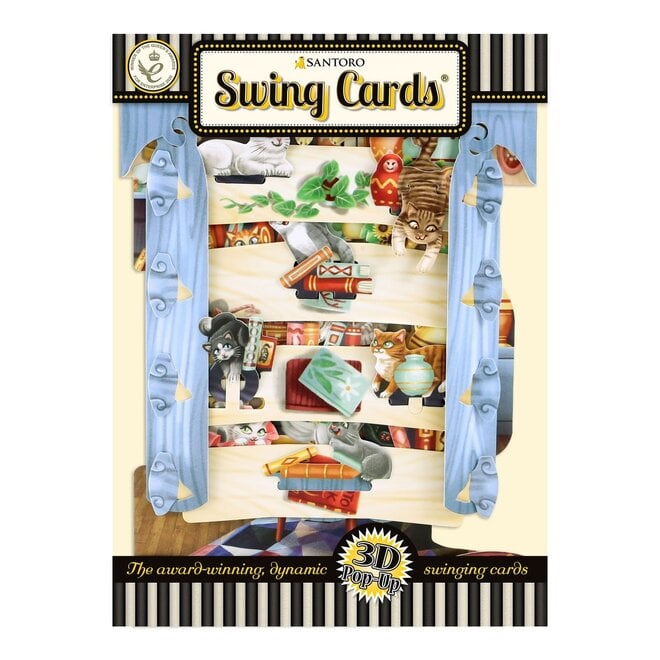 Cats in the Library Swing Card