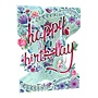 Floral Happy Birthday Swing Card