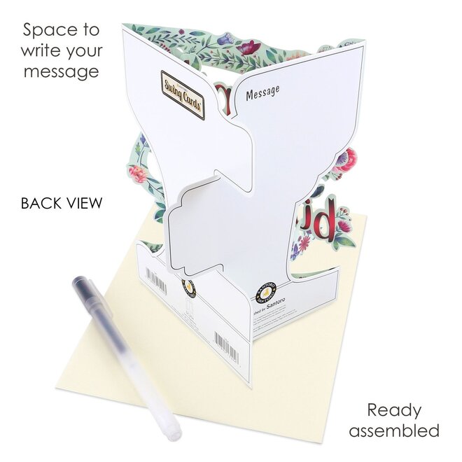 Floral Happy Birthday Swing Card