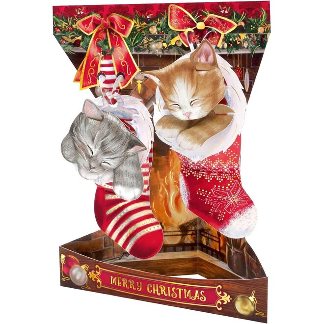 Christmas Kittens Swing Card