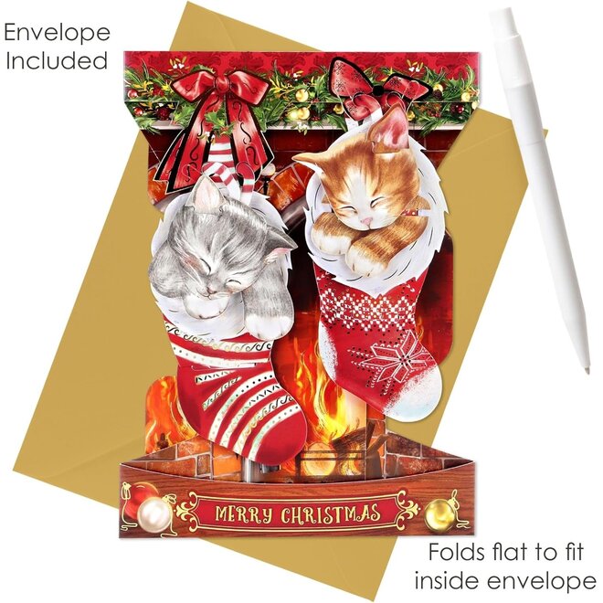Christmas Kittens Swing Card