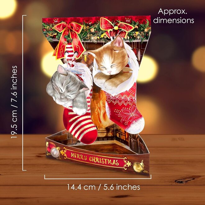 Christmas Kittens Swing Card