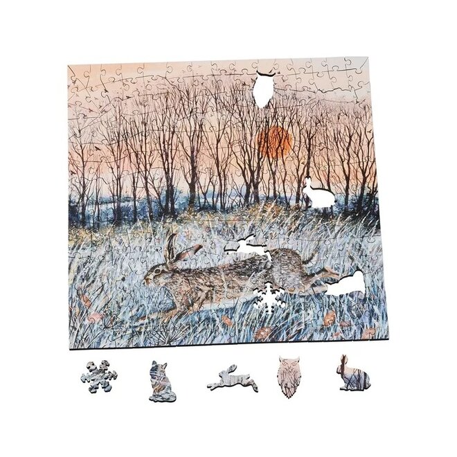 Hare At Sundown 500 Piece Puzzle