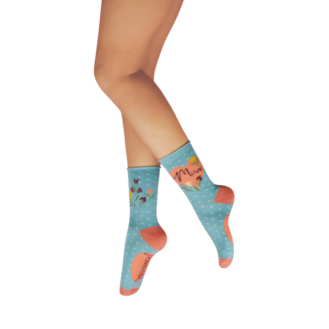 Special Mum Denim Blue Ankle Sock