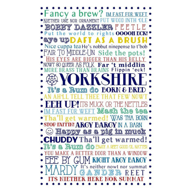 Yorkshire Born & Bred Tea Towel