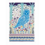 Woodland Owl Blue Tea Towel