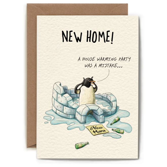 Penguin Housewarming Greeting Card