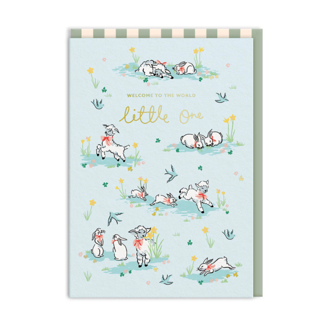 Welcome Little One Lambs Card