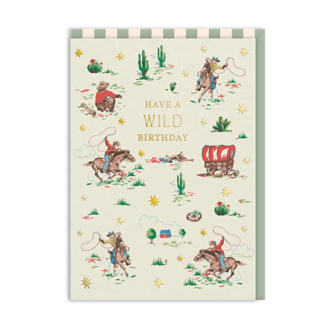 Cowboy Wild Birthday Card