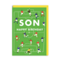 Football Pitch Happy Birthday Son Card
