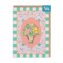 Cottagecore Large Vase Birthday Card