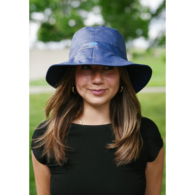 Navy Rain Cap Bucket Hat