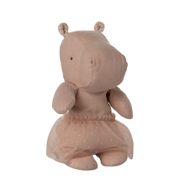 Safari Friends Small Hippo with Skirt - Soft Rose