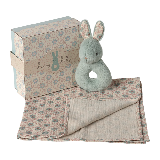 Rabbit Rattle Set - Mint