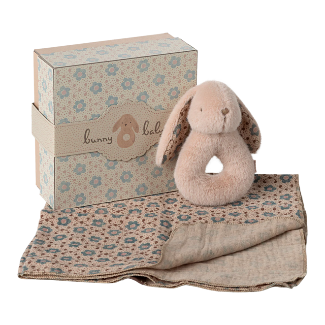 Bunny Rattle Set - Powder