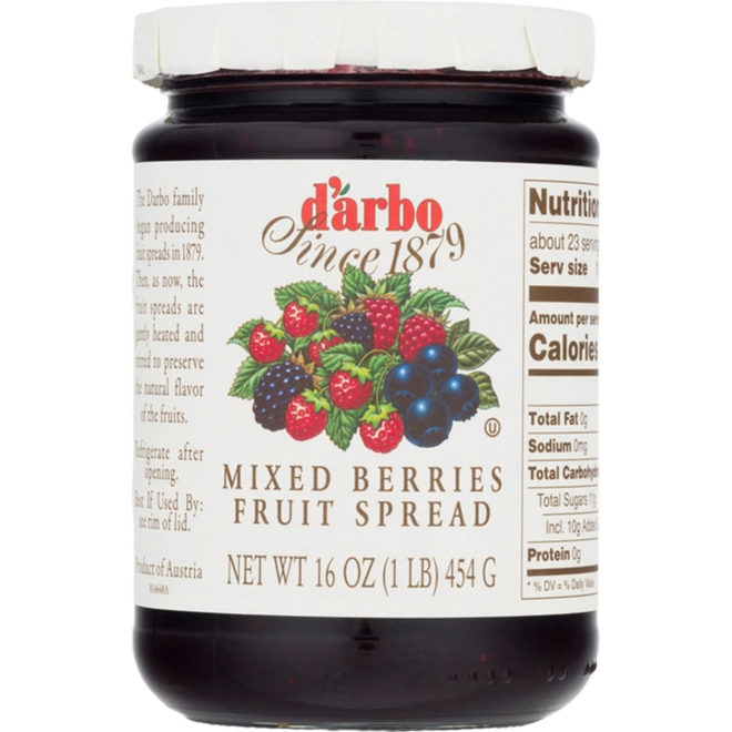 D'Arbo Mixed Berries Fruit Spread
