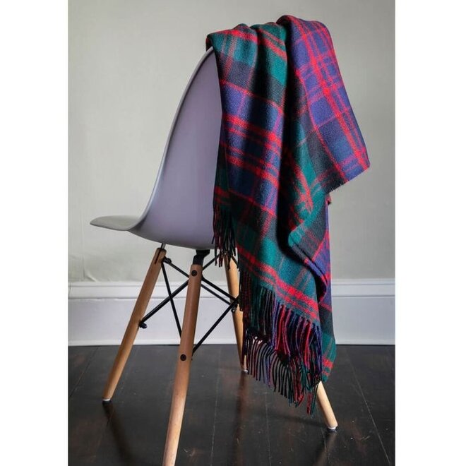 Border MacDonald Clan Modern Tartan Lambswool Blanket