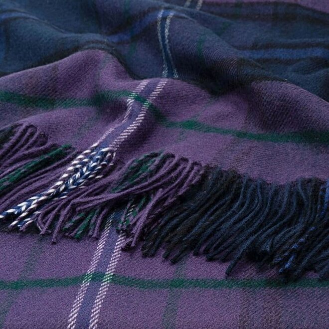 Border Scotland Forever Modern Tartan Lambswool Blanket