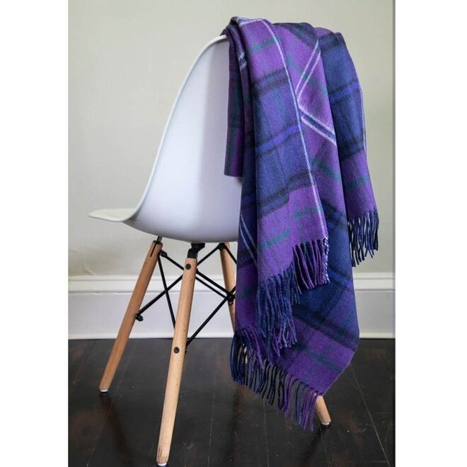 Border Scotland Forever Modern Tartan Lambswool Blanket