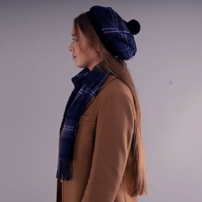 Scotland Forever Modern Tartan Brushed Wool Tam