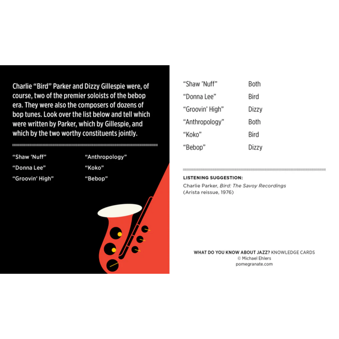 What Do You Know about Jazz? Knowledge Cards