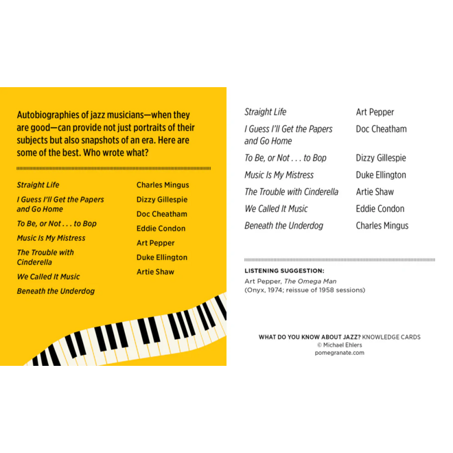 What Do You Know about Jazz? Knowledge Cards