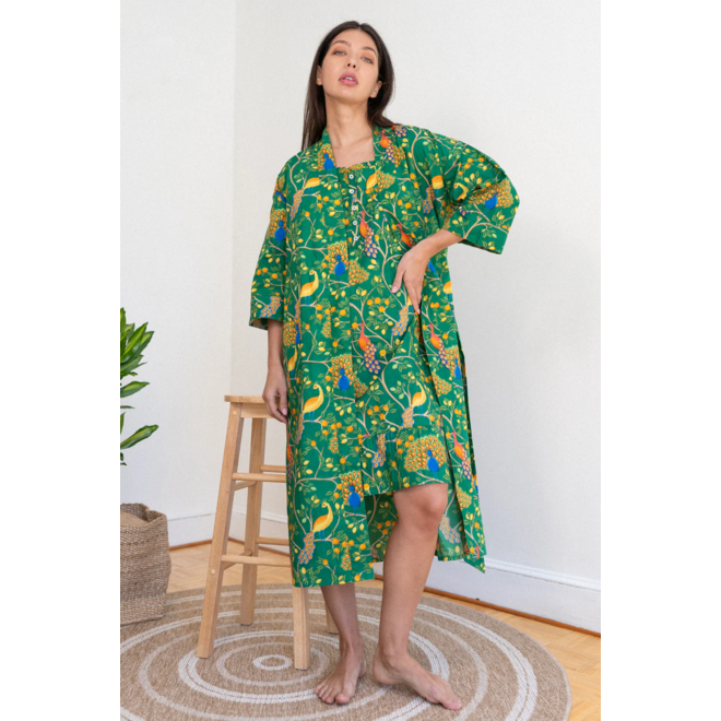 Green Fearless Peacock Nighty Nite