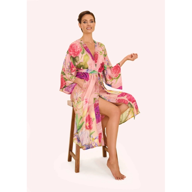 Floral Study Petal Pink Kimono Gown