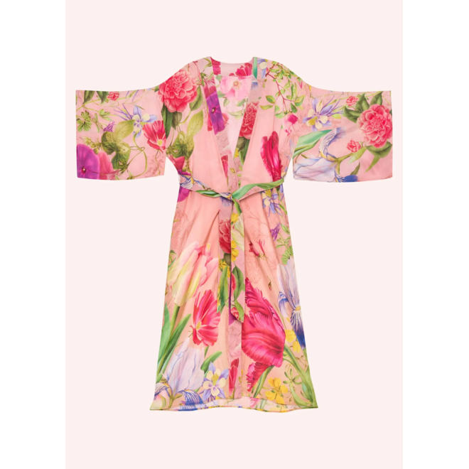 Floral Study Petal Pink Kimono Gown