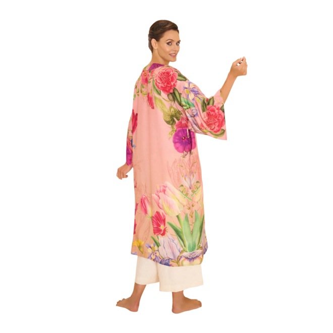 Floral Study Petal Pink Kimono Gown