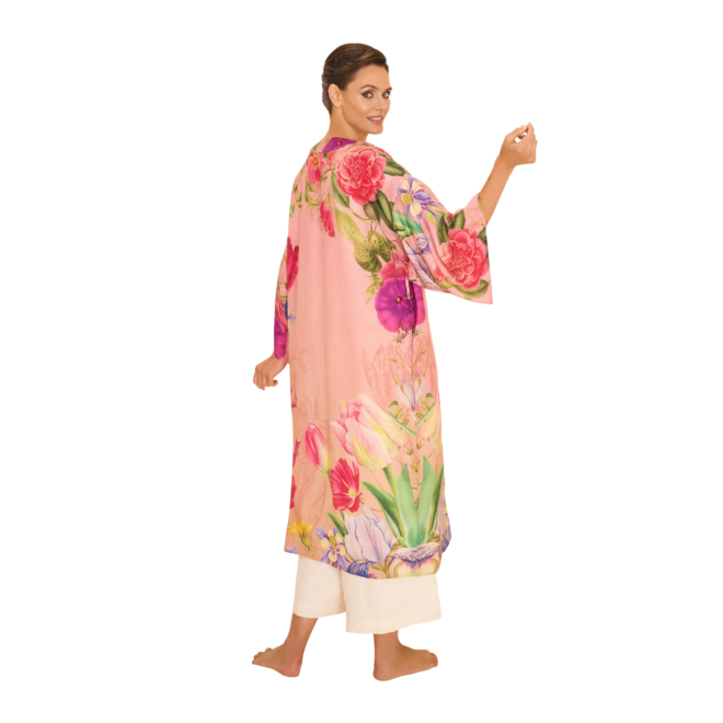 Floral Study Petal Pink Kimono Gown