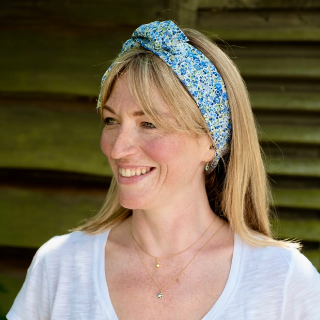 Blue Emma & Georgina Square Bandana
