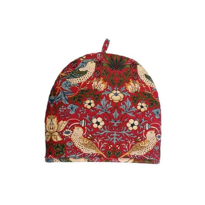 William Morris Gallery Strawberry Thief Red Small Tea Cosy