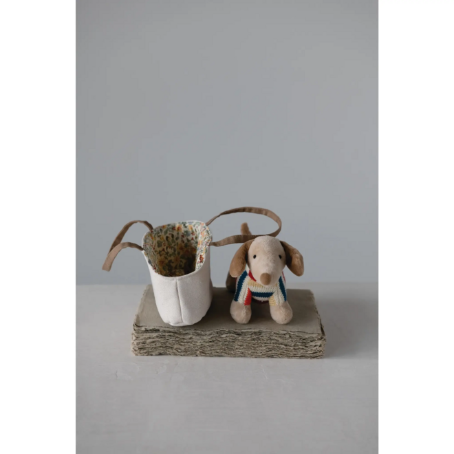 Cotton Removable Dachshund in Carrier