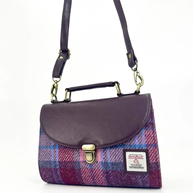 Harris Tweed Pastel Pink Mini Day Bag
